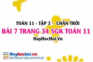 Bài 7 trang 34 Toán 11 tập 2 Chân trời sáng tạo